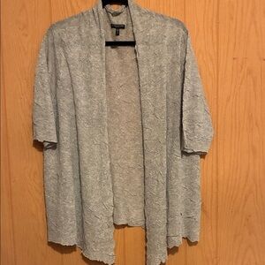 Eileen Fisher Gray Open Front Cardigan
